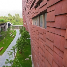 Baiyun International Convention Center. Amazing red buildings.