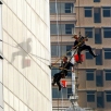 City center. Windows' cleaners.