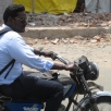 Riding a motorcycle in Chennai