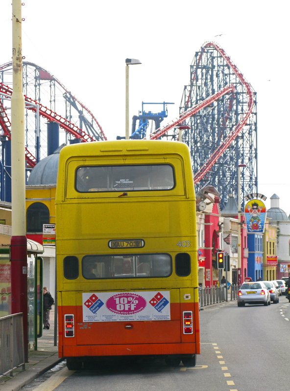 Pleasure Beach theme park bus stop