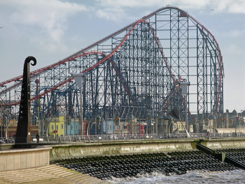 The famous rollercoaster of Pleasure Beach