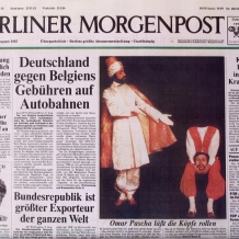 Allemagne, Berlin, première page du journal "Berliner Morgenpost", 1987